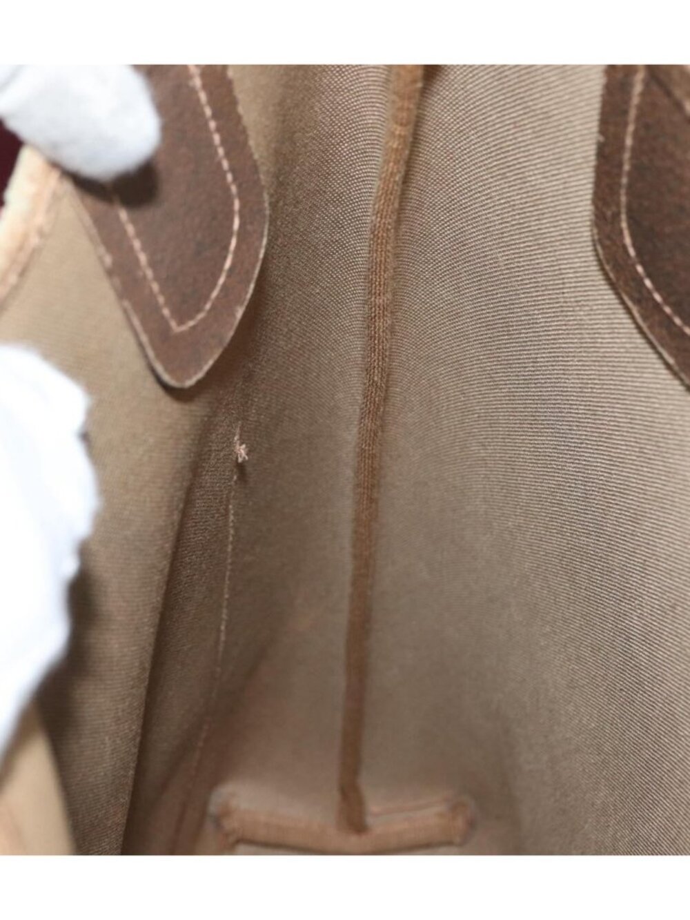 GUCCI GG Supreme Web Sherry Line Tote Bag PVC Beige 89 02 003 - Picture 13 of 16